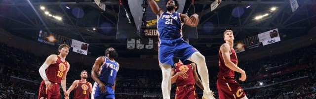 九游体育直播-恩比德狂轰40+15 阿伦与莫布利伤情决定骑士命运